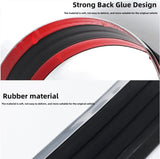 AutoBizarre Car Side Skirt Edge Anti-Collision Anti-Scratch Black Rubber & Chrome Tape Strip 6cm x 4mtrs for Car Door/Side Protection & Decoration Universal for All Cars