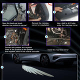 AutoBizarre Car ORVM Side Rear View Mirror Angel Wing Projector Light/Shadow LED Light/Ghost Light/Welcome Lights Universal for All Cars