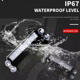 AutoBizarre 12V Car Dash Emergency Warning Strobe Red Blue Flasher Windshield Sucker 8 LED Light with Multiple Flashing Modes for All Cars, Emergency Vehicles, etc.