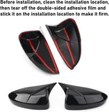 AutoBizarre Batman style ABS Set of 2Pcs Car ORVM Rear View Side Mirror Cover Shell With Light Cut/Slot for Car Styling & Decoration Compatible with Volkswagen Virtus 2023-2025