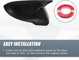 AutoBizarre Batman style ABS Set of 2Pcs Car ORVM Rear View Side Mirror Cover Shell With Light Cut/Slot for Car Styling & Decoration Compatible with Maruti Swift 2018-2025