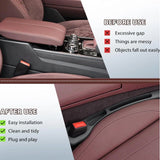 AutoBizarre 2 in 1 Car Gap Cushion Center Console Gap Filler Seat Pad Seat Side Cushion Organizer with Mobile Holder & Card/Key Holder For all Cars - Set of 2 pcs
