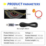 AutoBizarre Devil Eyes LED Lights for Car Windshield Led Panel with USB for Car Rear Window Universal for All Cars, Vans, Trucks, etc