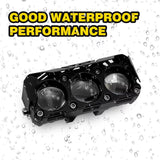 AutoBizarre Car Motorcycle 12V Headlight 3 Led Projector Lamp Dual Color Yellow White Fog Light Metal Body Spotlight Universal for All Bikes Cars SUVs etc.