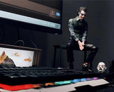 AutoBizarre Joker Action Figure with Mask & Sitting Position Statue for Table, Car Dashboard, Car External Decoration