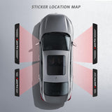 AutoBizarre 4 Pcs Black Carbon Fiber Car Foot Step Anti Scratch Sticker Door Sill Protector PPF Tape Edge Guard for Car Protection and Decoration