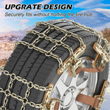 AutoBizarre 8 Pcs Anti-Skid Mud Sand Snow Emergency Universal Car Tire Traction Metal Chain Adjustable Strap Snow Chain for Cars, SUV, Pickup Trucks etc.