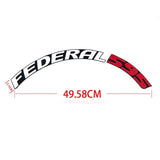 AutoBizarre DIY Federal 595 3D Letters Rubber Tyre Stickers Kit for Decoration Styling Universal for All Cars, Vans, Trucks, Motorcycles