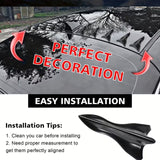 AutoBizarre 10 Pcs Car Roof Black Shark Fin Diffuser Spoiler Decorative Sticker Universal for All Cars, SUVs, Trucks, etc.