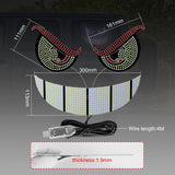 AutoBizarre Devil Eyes LED Lights for Car Windshield Led Panel with USB for Car Rear Window Universal for All Cars, Vans, Trucks, etc