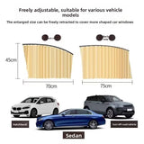 AutoBizarre 4 Pcs Magnetic Car Sunshade Side Window Foldable Privacy Curtains for Sun Protection & Heat Reduction Car Interior Accessory Universal for All Cars
