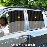 AutoBizarre 4 Pcs Magnetic Car Sunshade Side Window Foldable Privacy Curtains for Sun Protection & Heat Reduction Car Interior Accessory Universal for All Cars