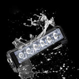 AutoBizarre LED Front Warning Light 12 V Federal Signal Flash Light Red Blue White Grille Flashing Strobe Light Bar With Remote Control Universal For All Cars
