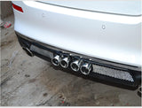 AutoBizarre Car Rear Bumper Dummy Dual Exhaust Pipe Sticker Bumper Lip Diffuser For Decoration Universal for All Cars – Set of 2
