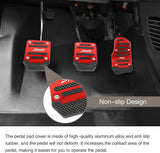 AutoBizarre 3 Pcs Anti-Slip Aluminium Alloy Sports Car Foot Pedal Pad Cover Anti-Rubbing Manual Transmission Clutch Brake Accelerator Car Pedal Replacement Kit Universal for all Manual Cars