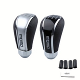 AutoBizarre Chrome and Leather 5 Speed Car MOMO Gear Shift Knob with Adaptors for All Manual Cars