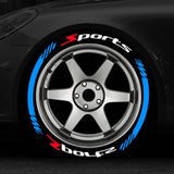 AutoBizarre DIY Sports 3D Letters Rubber Tyre Stickers Kit for Decoration Styling Universal for All Cars, Vans, Trucks, Motorcycles