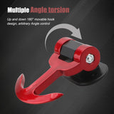 AutoBizarre Car Dummy Tow Hook Bumper Tow Hook 180 Degree Adjustable Self-Adhesive T-Shaped Anchor Shaped Vehicle Towing Hook for Car Decoration Universal for All Cars, SUV