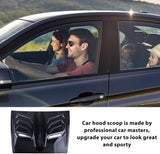 AutoBizarre Bonnet Hood Scoop Vent Black Decorative Dummy Face Air Flow Intake Universal for All Cars
