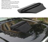 AutoBizarre Bonnet Hood Scoop Vent Glossy Black Decorative Air Flow Intake Universal for All Cars