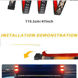 AutoBizarre 1.2 Mtrs 3 in 1 Brake Turn Signal DRL Light Truck Tailgate Light Pickup Tail Light Strip Compatible with All Cars, Trucks, SUV, Vans