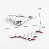 AutoBizarre 3D Raised Mstang Horse Metal Monogram Emblem Badge Sticker for All Cars & Bikes