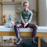 AutoBizarre Joker Action Figure with Mask & Sitting Position Statue for Table, Car Dashboard, Car External Decoration