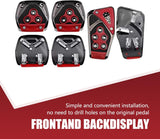 AutoBizarre 3 Pcs Anti-Slip ABS PVC Car Foot Pedal Pad Cover Manual Transmission Clutch Brake Accelerator Car Pedal Replacement Kit Universal for all Manual Cars