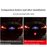 AutoBizarre 12V F1 V Shape Red Triangle Style Rear Third Flashing Tail Brake Lights Rear Bumper Pilot Flash Lamp Warning Strobe Stop Safety Light Universal for All Cars, Bikes, SUV, etc
