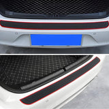 AutoBizarre 90cm x 7cm Black Red Car Rear Bumper Protector Guard Anti-Scratch Anti-Slip Car Trunk Door Sill Protector Rubber Strip for Trunk Protection and Decoration