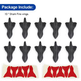 AutoBizarre 10 Pcs Car Roof Black Shark Fin Diffuser Spoiler Decorative Sticker Universal for All Cars, SUVs, Trucks, etc.
