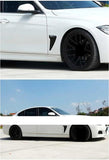 AutoBizarre Car Styling Decorative ABS Plastic Car Side Fender Vents Air Flow Duct Grill Sticker Shark Gill Air Outlet Universal for All Cars - Set of 2 pcs