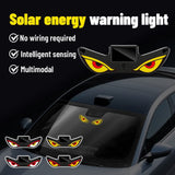AutoBizarre Wireless Triangle Window Devil Eye Shaped LED Light Solar Powered Demon Eye Light For Car Windshield Universal for All Cars, SUV’s