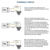 AutoBizarre 12V F1 Style 20 LED Red Triangle Rear Third Flashing Tail Brake Lights Rear Bumper Pilot Flash Lamp Warning Strobe Stop Safety Light Universal for All Cars, Bikes, SUV, etc