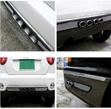 AutoBizarre Car Rear Bumper Dummy Dual Exhaust Pipe Sticker Bumper Lip Diffuser For Decoration Universal for All Cars – Set of 2