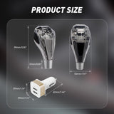 AutoBizarre Cystal LED Gear Knob with 7 Color Touch Activated Multi-Color LED Shift Knob Universal for All Cars