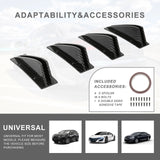 AutoBizarre Car Rear Spoiler Pack of 4 Car Rear Lower Bumper Wing Lip Diffuser Shark Fin Spoiler Universal for Cars