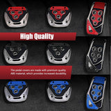 AutoBizarre 3 Pcs Anti-Slip ABS PVC Car Foot Pedal Pad Cover Manual Transmission Clutch Brake Accelerator Car Pedal Replacement Kit Universal for all Manual Cars