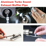 AutoBizarre Car Turbo Sound Exhaust Pipe Silencer Aluminium Whistle Car Blow Off Valve Tip Simulator Universal for All Cars, Bikes, Vans, etc