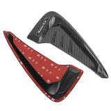 AutoBizarre Car Styling Decorative ABS Plastic Car Side Fender Vents Air Flow Duct Grill Sticker Shark Gill Air Outlet Universal for All Cars - Set of 2 pcs