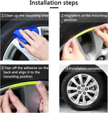 AutoBizarre 20pcs Reflective Wheel Rim Stickers Night Reflective Tape Warning Sticker for Decoration Universal for All Cars Bikes Motorcycles Bicycle Trucks