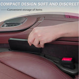 AutoBizarre 2 in 1 Car Gap Cushion Center Console Gap Filler Seat Pad Seat Side Cushion Organizer with Mobile Holder & Card/Key Holder For all Cars - Set of 2 pcs