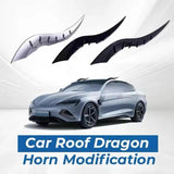 AutoBizarre 2 Pcs Dragon Horn Seeng Shaped Car Roof Decal Creative Devil Horn for Car Exterior Modification & Decoration Universal for all Cars, Bikes, Vans, SUV, etc.