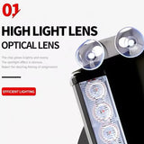 AutoBizarre 12V Car Dash Emergency Warning Strobe Red Blue Flasher Windshield Sucker 8 LED Light with Multiple Flashing Modes for All Cars, Emergency Vehicles, etc.