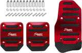 AutoBizarre 3 Pcs Anti-Slip Aluminium Alloy Sports Car Foot Pedal Pad Cover Anti-Rubbing Manual Transmission Clutch Brake Accelerator Car Pedal Replacement Kit Universal for all Manual Cars