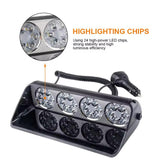 AutoBizarre 12V Car Dash Emergency Warning Strobe Red Blue Flasher Windshield Sucker 24 LED light With Multiple Flashing Modes With Remote Control For All Cars, Emergency Vehicles, etc.