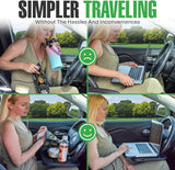AutoBizarre Multipurpose Car Steering Wheel Desk For Eating and Working with Cup Stand Slot and Pen Slot for All Cars & Vans