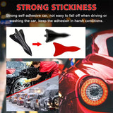 AutoBizarre 10 Pcs Car Roof Black Shark Fin Diffuser Spoiler Decorative Sticker Universal for All Cars, SUVs, Trucks, etc.