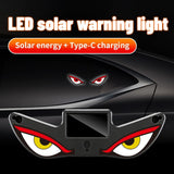 AutoBizarre Wireless Triangle Window Devil Eye Shaped LED Light Solar Powered Demon Eye Light For Car Windshield Universal for All Cars, SUV’s