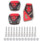 AutoBizarre 3 Pcs Anti-Slip ABS PVC Car Foot Pedal Pad Cover Manual Transmission Clutch Brake Accelerator Car Pedal Replacement Kit Universal for all Manual Cars
